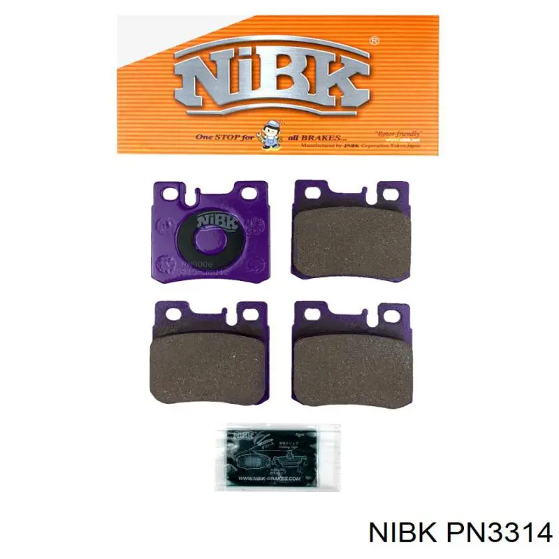 Задні гальмівні колодки Nibk PN3314 ціна, від 17.29 USD
