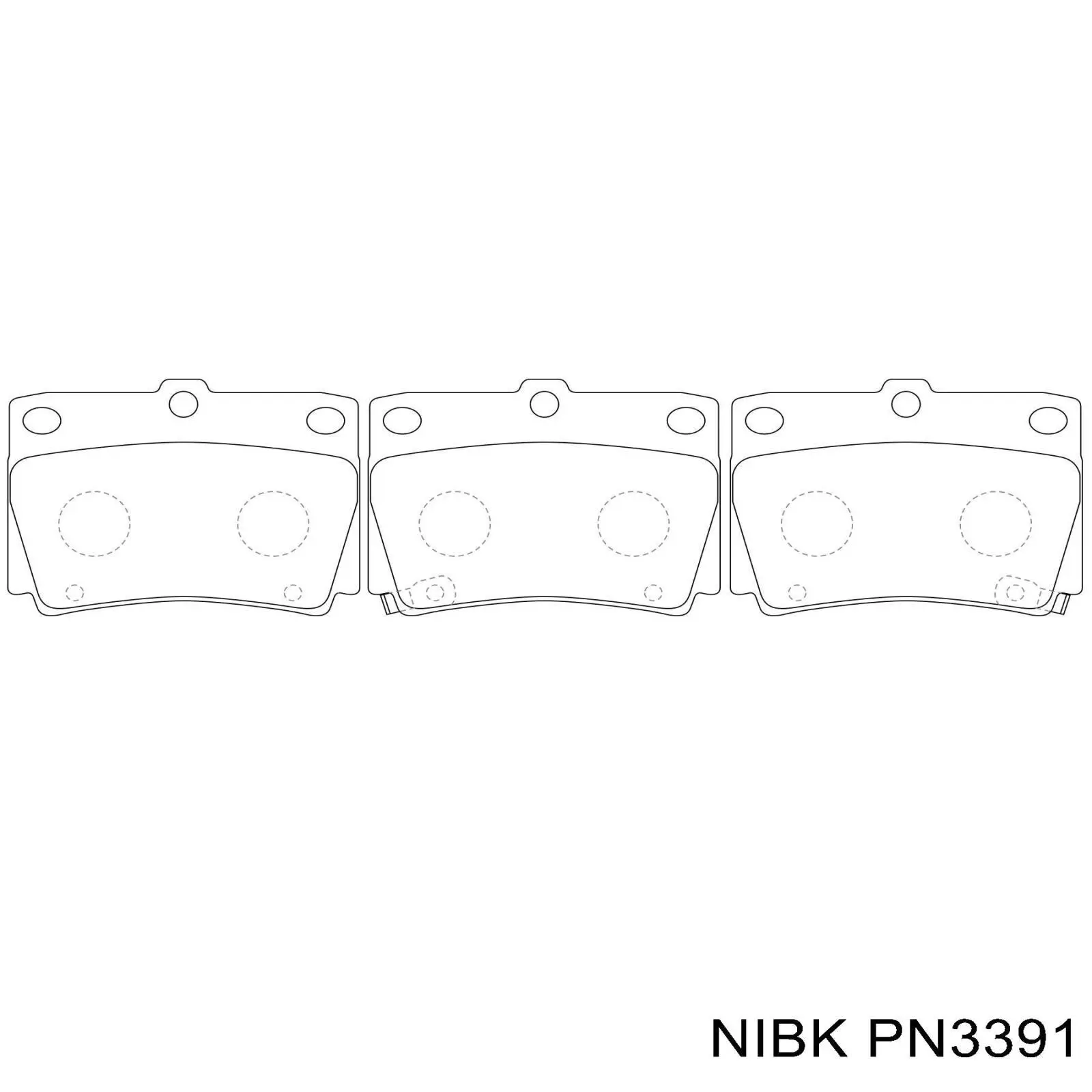 Купити PN3391 Nibk Задні колодки