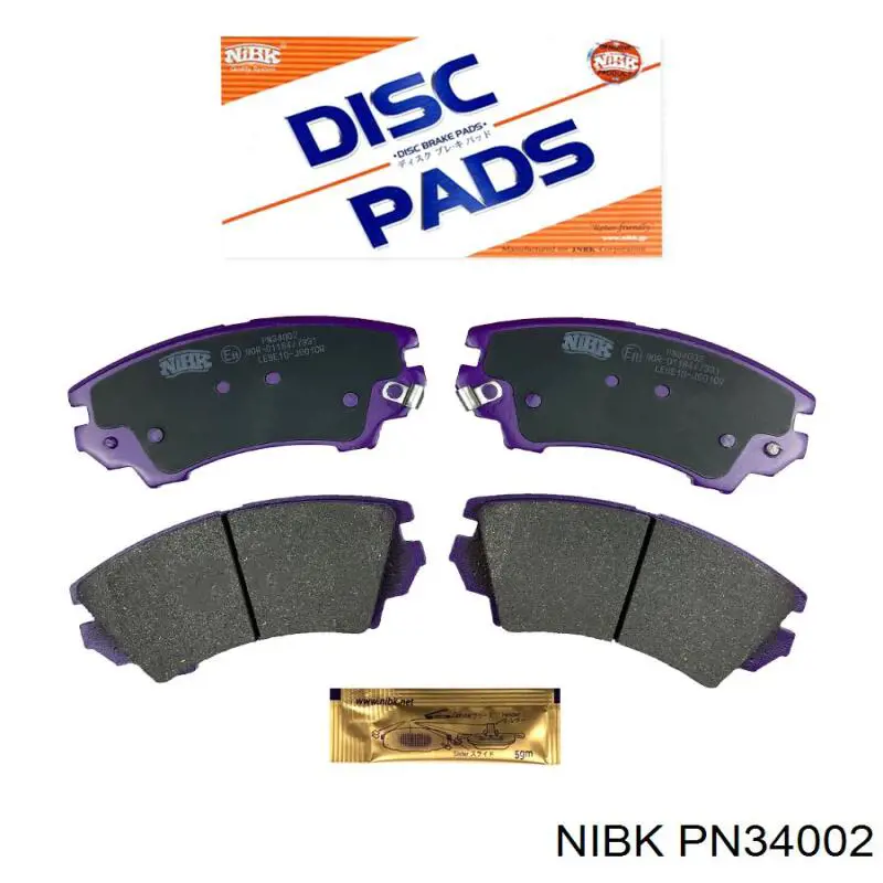 Купити PN34002 Nibk Колодки гальмівні передні, дискові