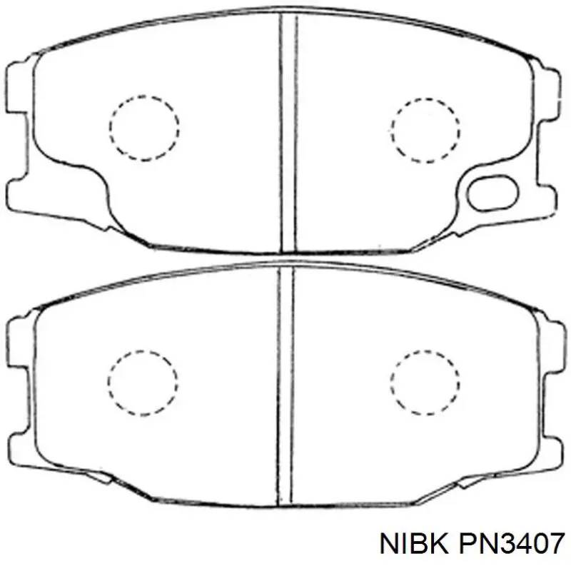 PN3407 Nibk колодки гальмівні передні, дискові