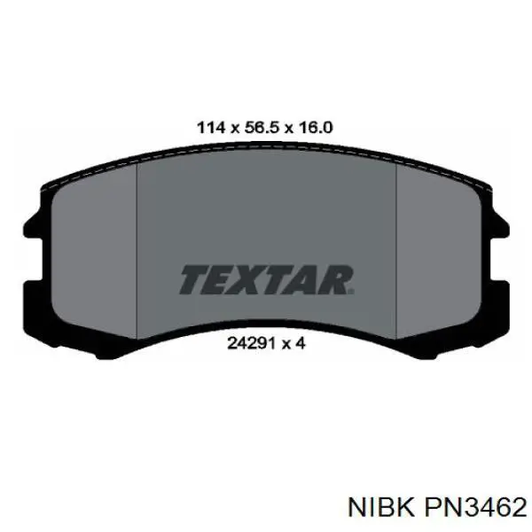 Передні тормозні колодки PN3462 Nibk