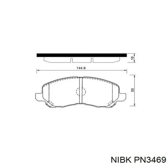 PN3469 Nibk Передні гальмівні колодки