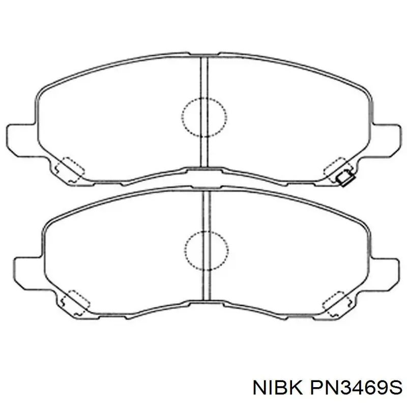 PN3469S Nibk Передні гальмівні колодки