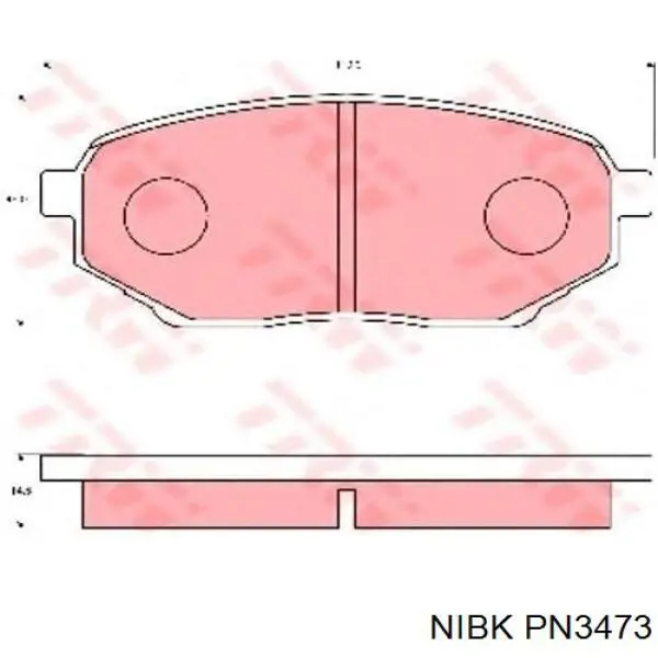Гальмівні колодки Nibk PN3473 ціна, від 18.54 USD