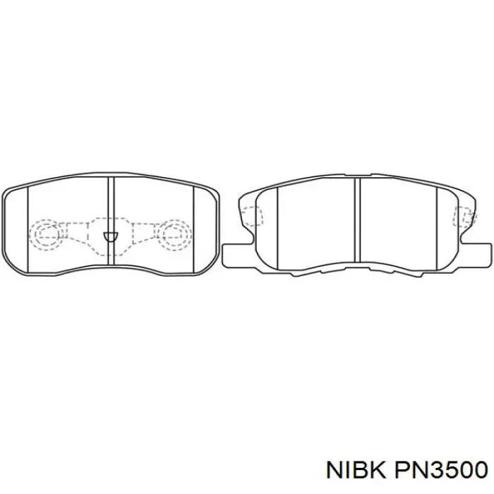Передні тормозні колодки PN3500 Nibk