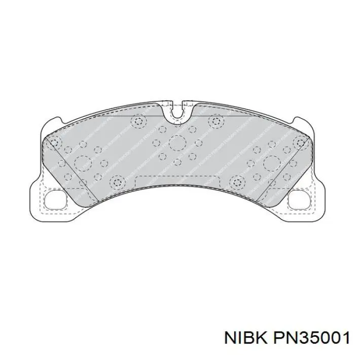 Передні тормозні колодки PN35001 Nibk