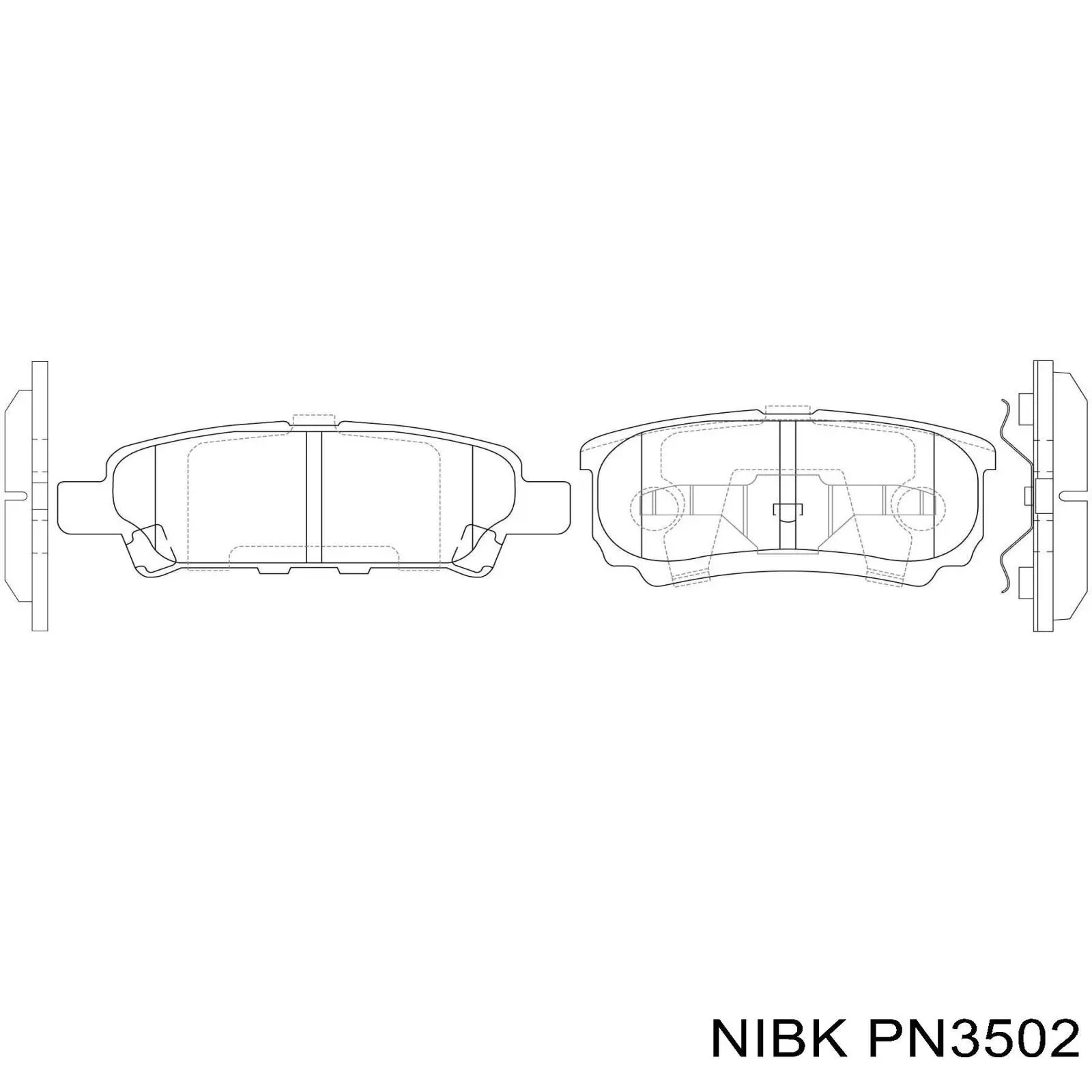 Купити PN3502 Nibk Задні колодки