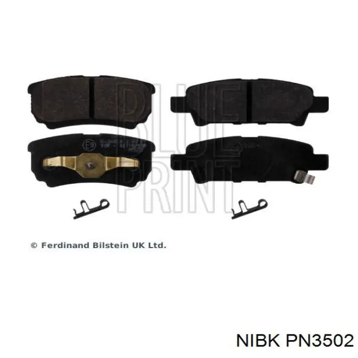 Задні гальмівні колодки PN3502 Nibk