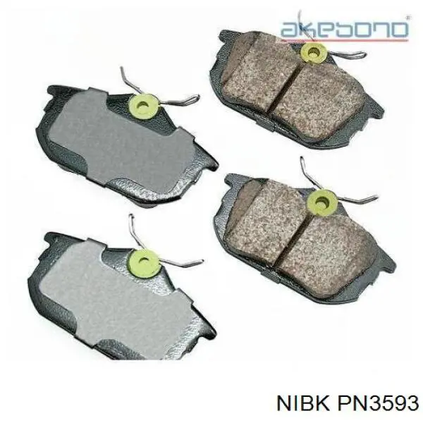 Задні гальмівні колодки Nibk PN3593 ціна, від 18.97 USD