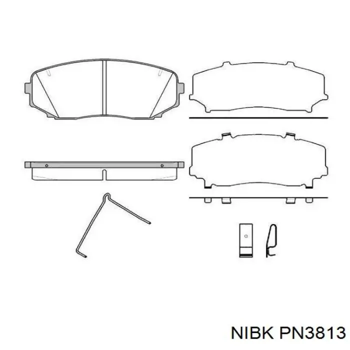 Передні тормозні колодки PN3813 Nibk