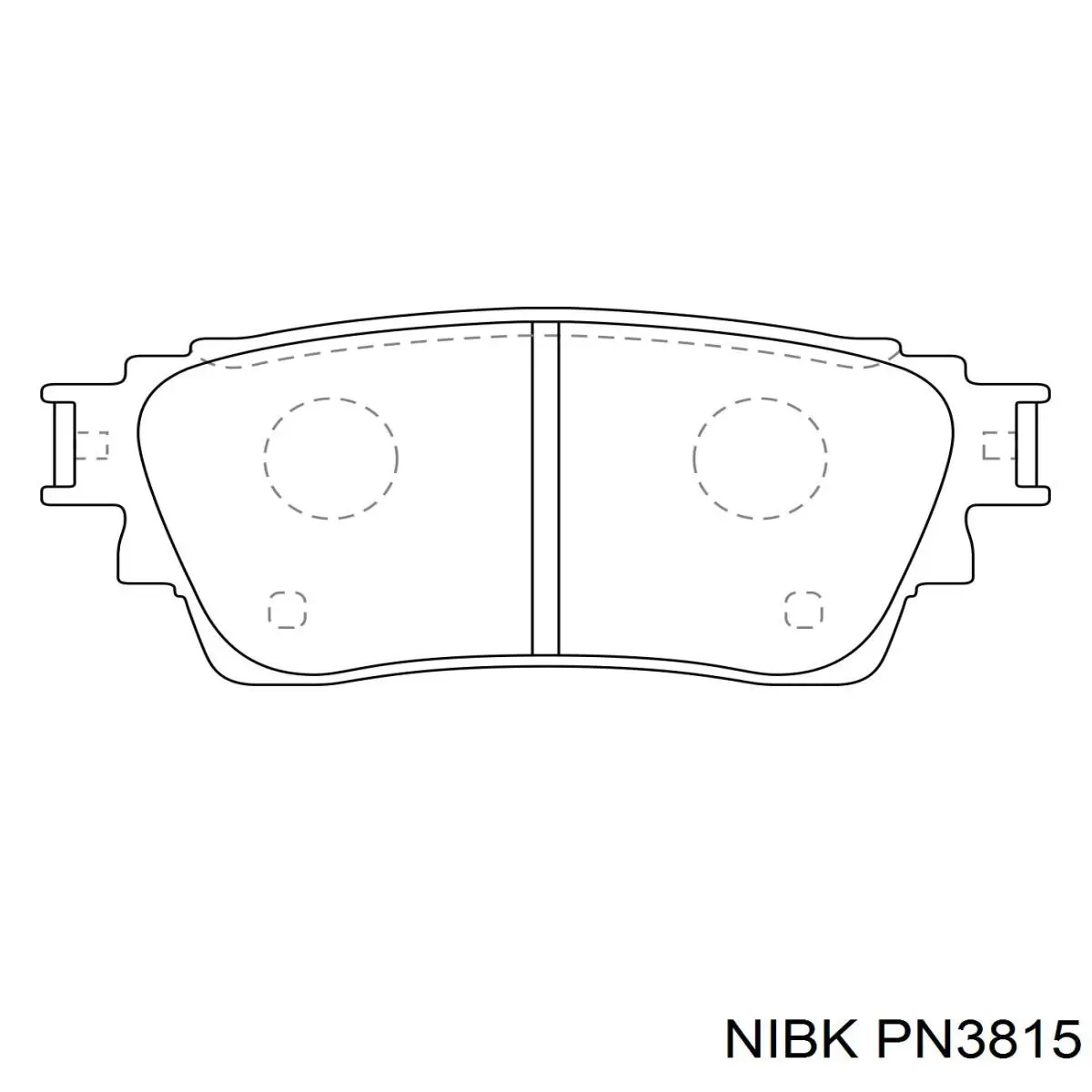 PN3815 Nibk Колодки гальмівні задні, дискові