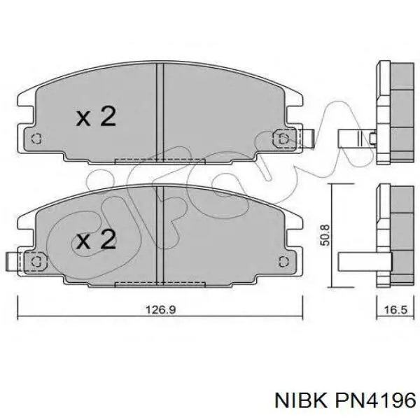 Гальмівні колодки Nibk PN4196 ціна, від 19.04 USD