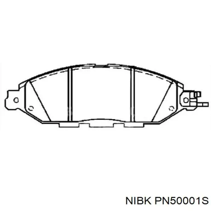 PN50001S Nibk колодки гальмівні передні, дискові