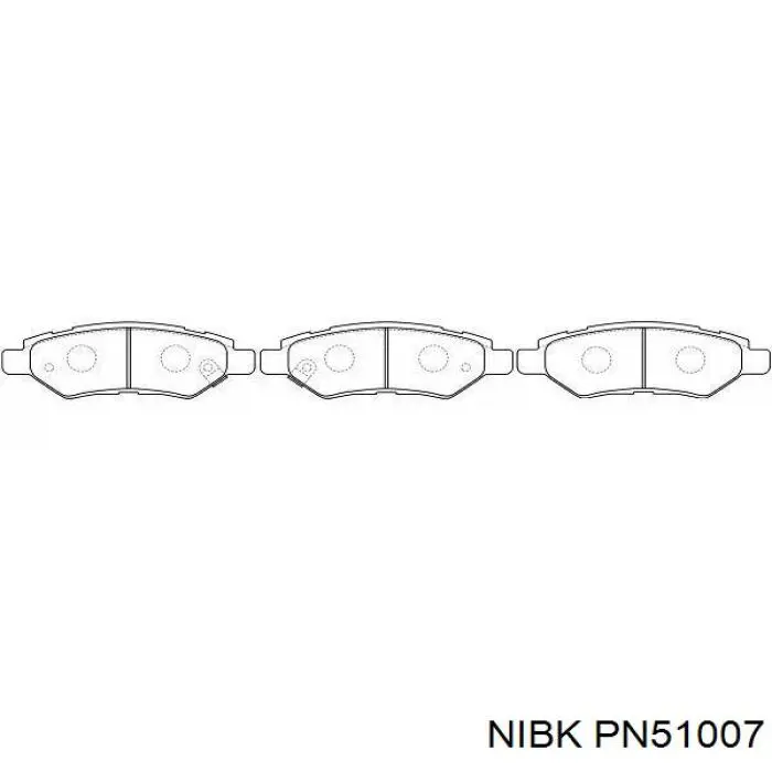 Купити PN51007 Nibk Задні колодки