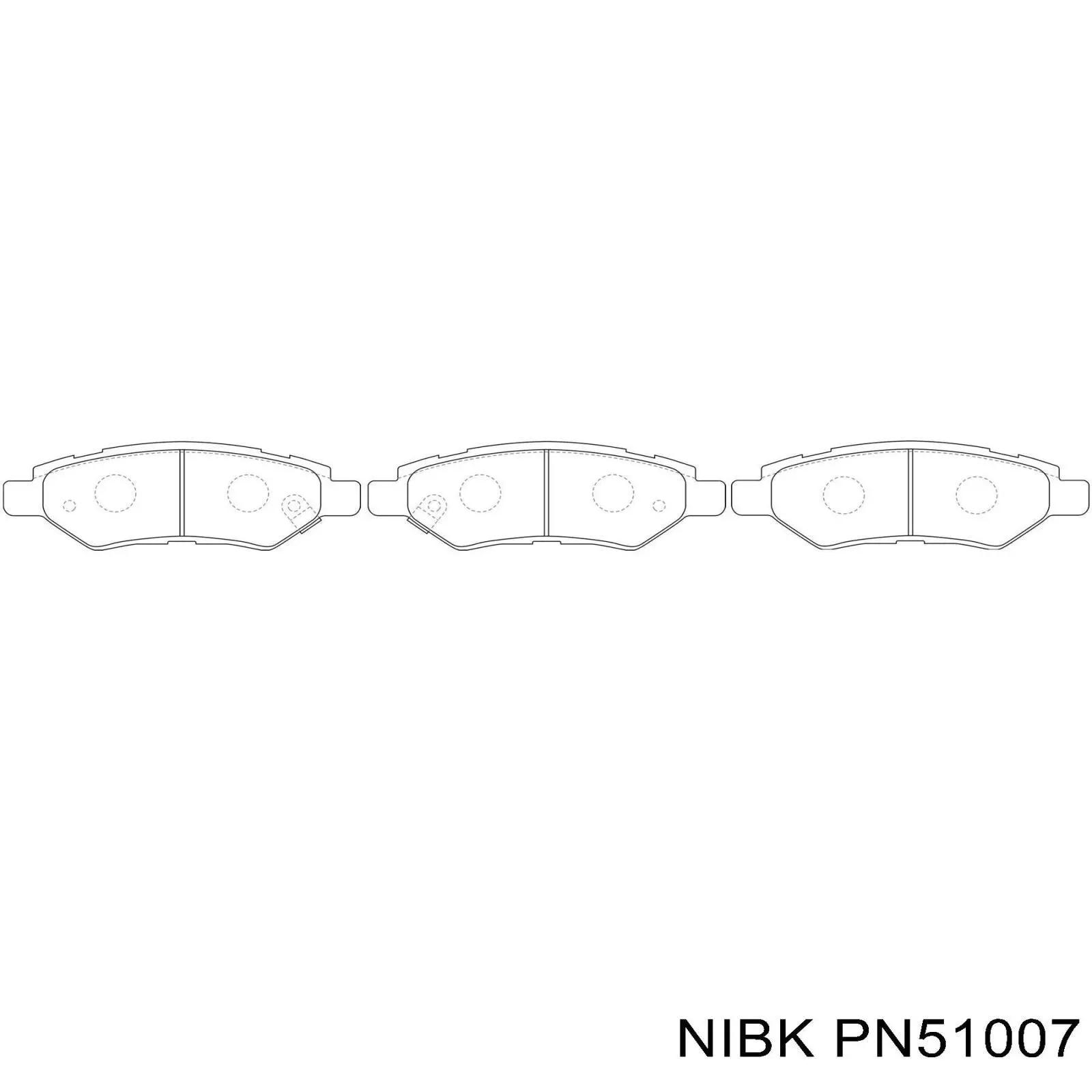 Колодки гальмові задні, дискові PN51007 Nibk