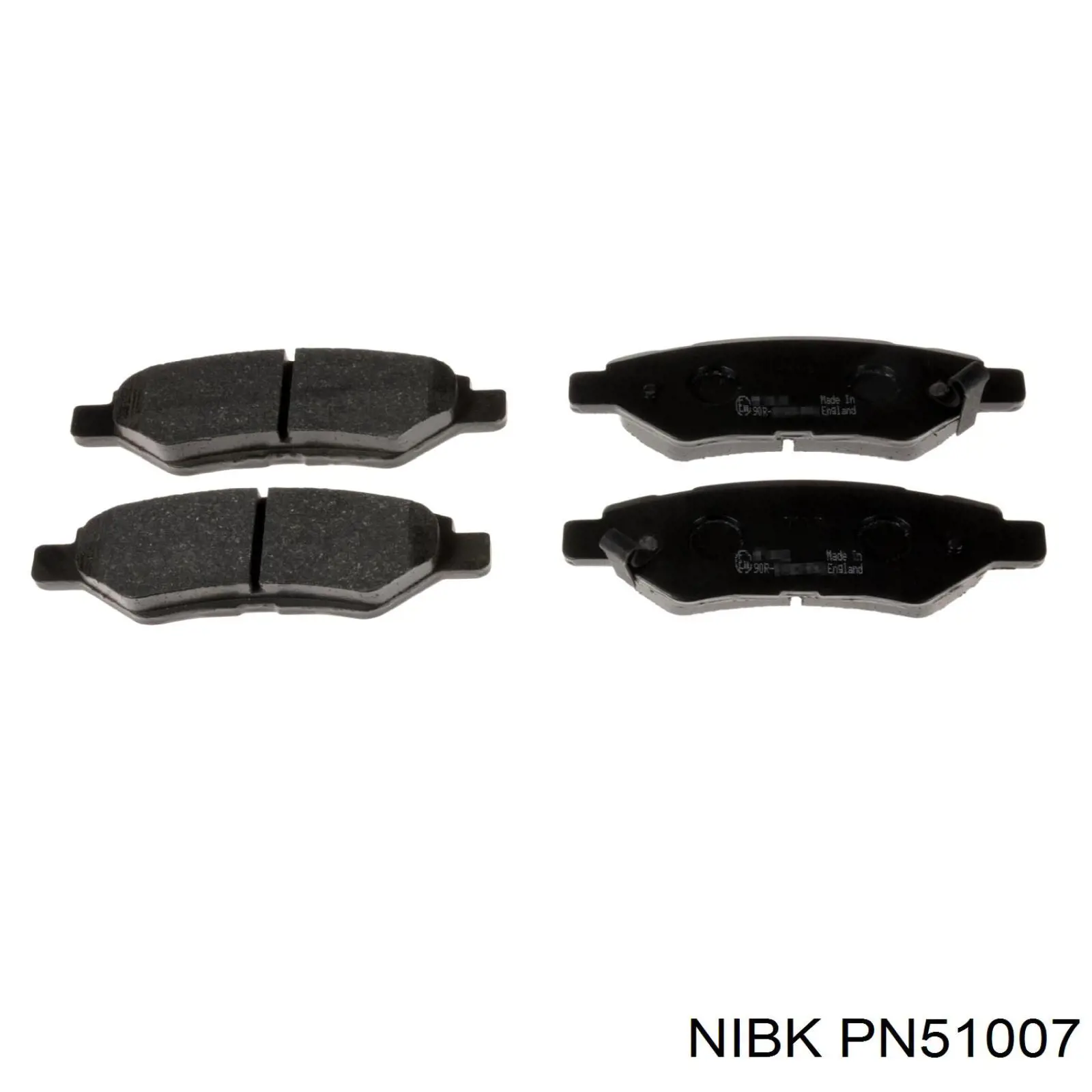Задні гальмівні колодки PN51007 Nibk