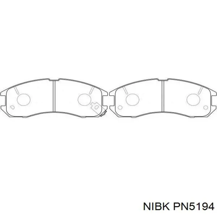 Колодки гальмівні передні, дискові PN5194 Nibk