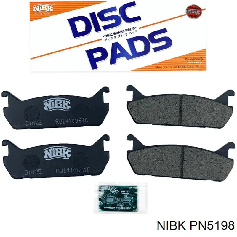 PN5198 Nibk колодки гальмові задні, дискові