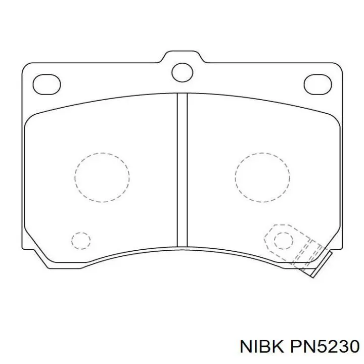 PN5230 Nibk колодки гальмівні передні, дискові