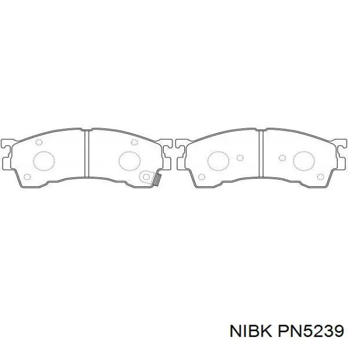 PN5239 Nibk колодки гальмівні передні, дискові
