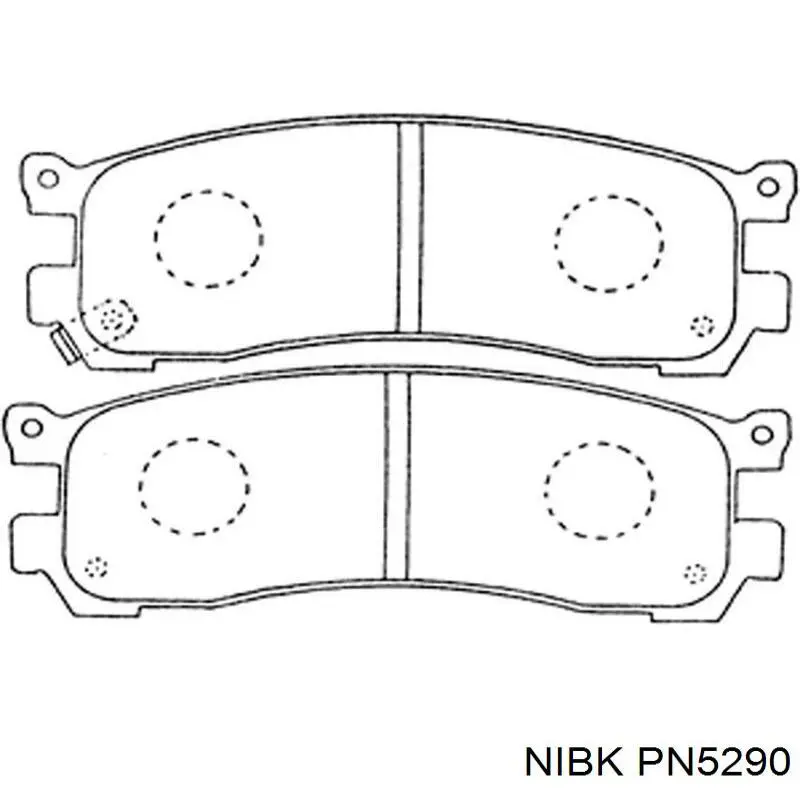 Колодки гальмові задні, дискові PN5290 Nibk