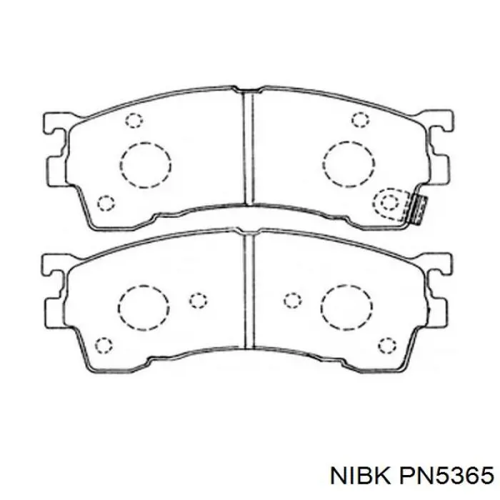 PN5365 Nibk Колодки гальмівні задні, дискові
