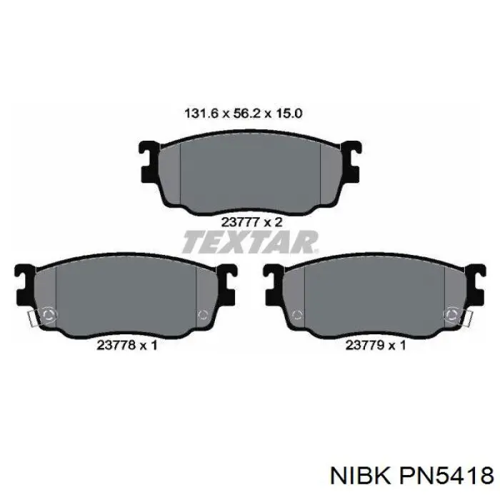 PN5418 Nibk Передні гальмівні колодки