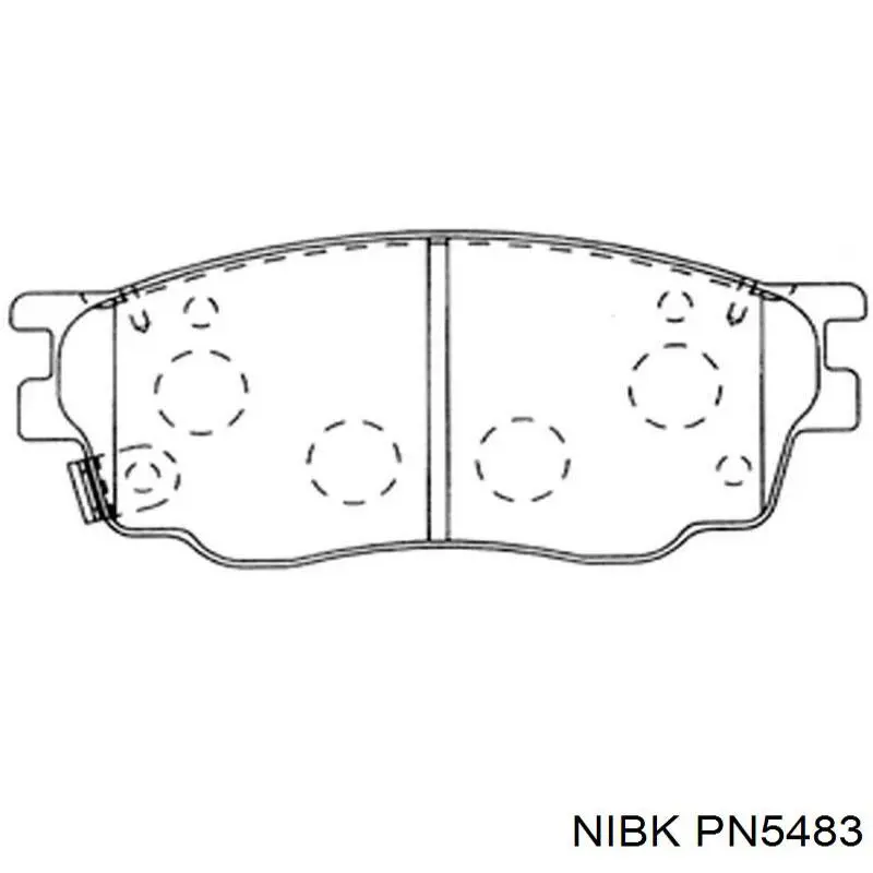 PN5483 Nibk колодки гальмівні передні, дискові