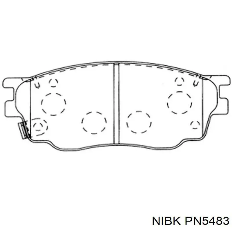 Колодки гальмівні передні, дискові PN5483 Nibk