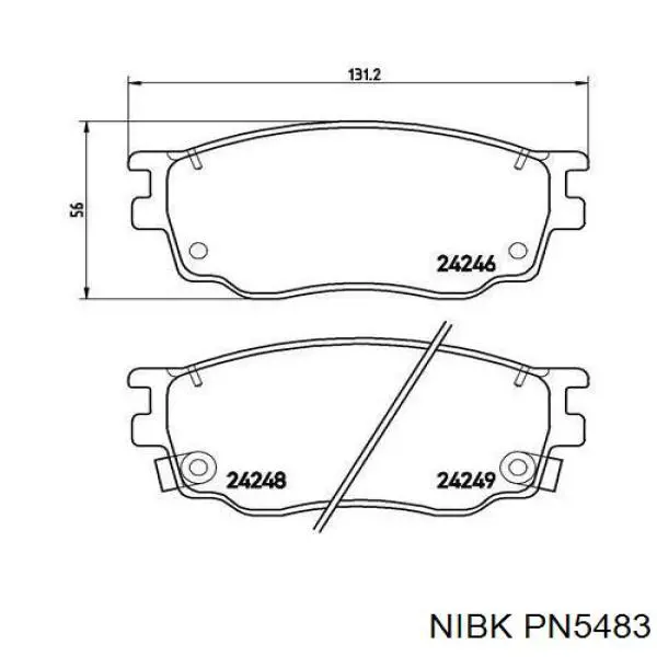 Передні тормозні колодки PN5483 Nibk
