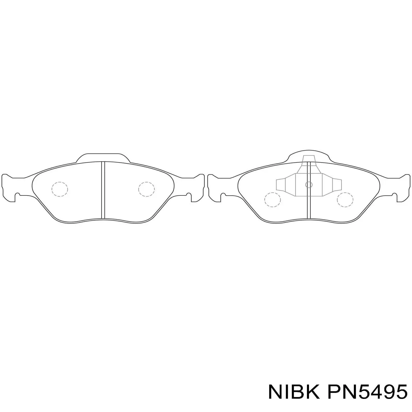 Колодки гальмівні передні, дискові PN5495 Nibk