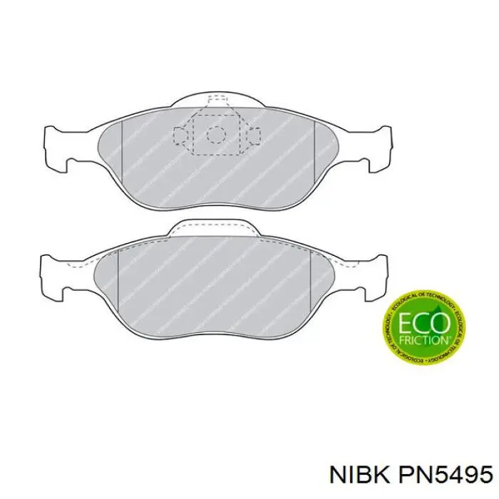 Гальмівні колодки Nibk PN5495 ціна, від 19.40 USD