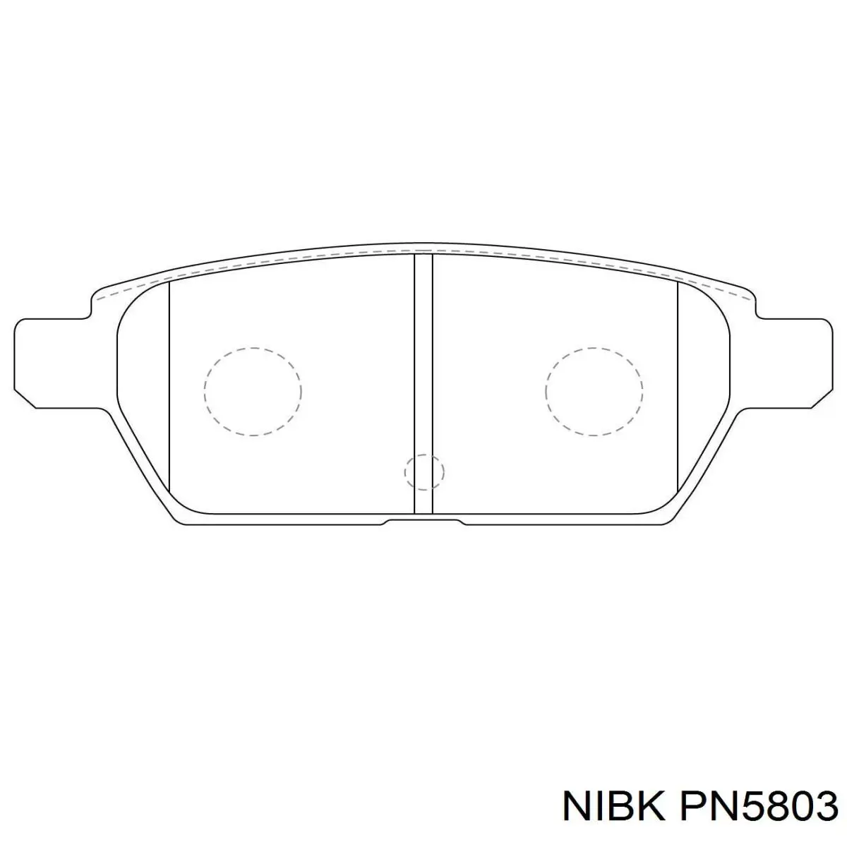 Колодки гальмові задні, дискові PN5803 Nibk