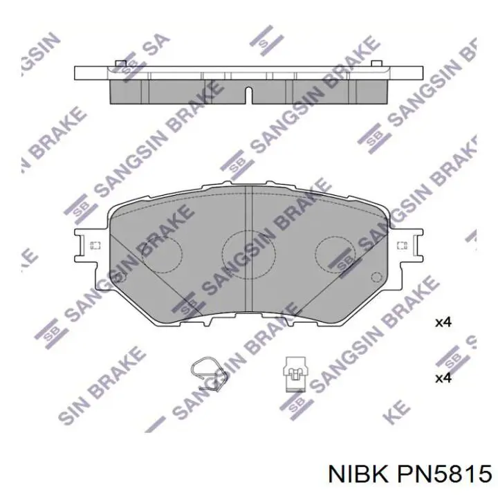Передні тормозні колодки PN5815 Nibk