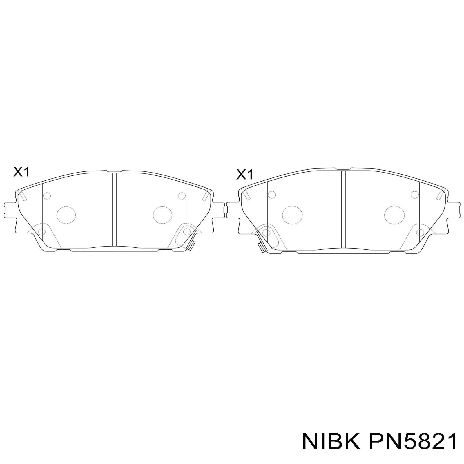 Передні тормозні колодки PN5821 Nibk