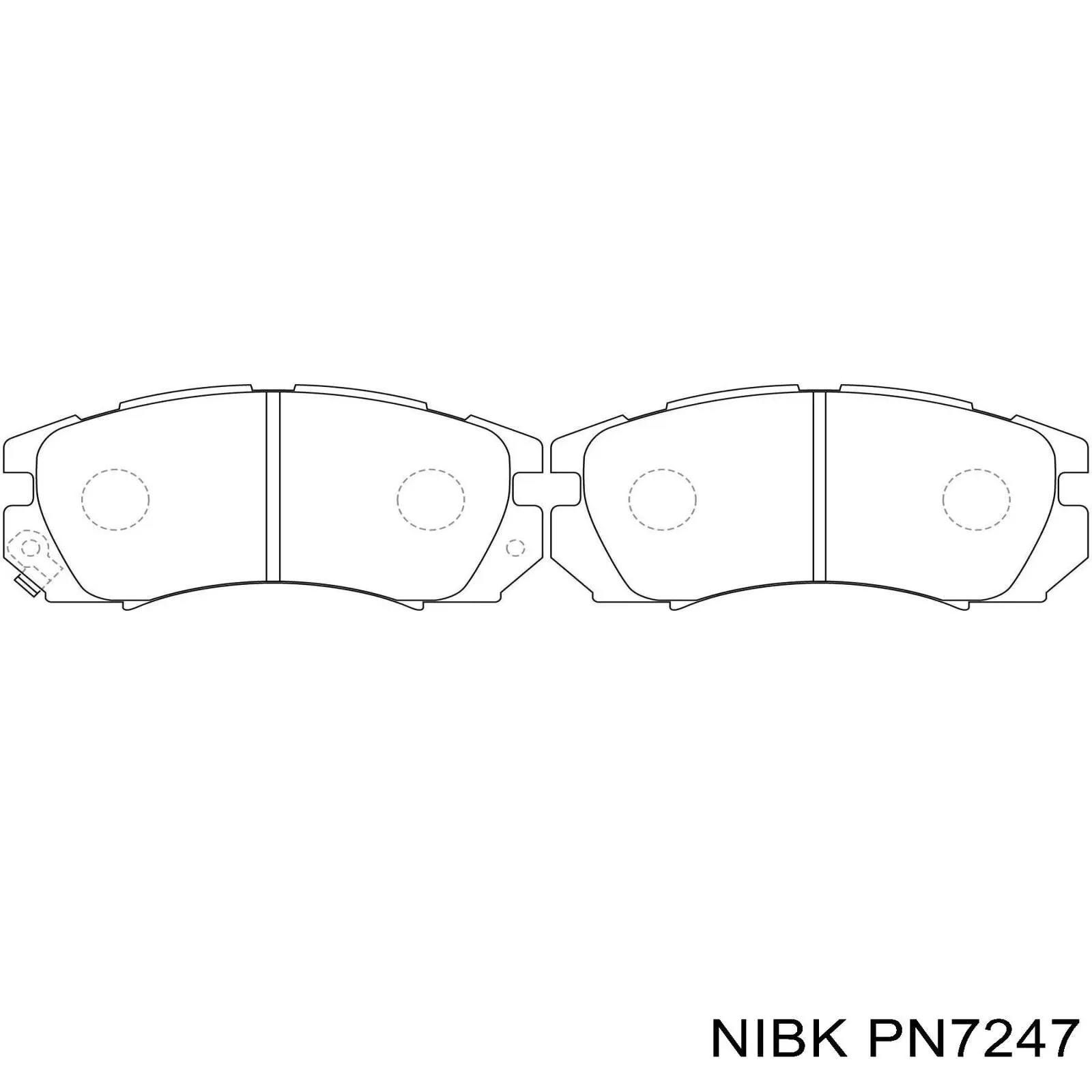 PN7247 Nibk колодки гальмівні передні, дискові