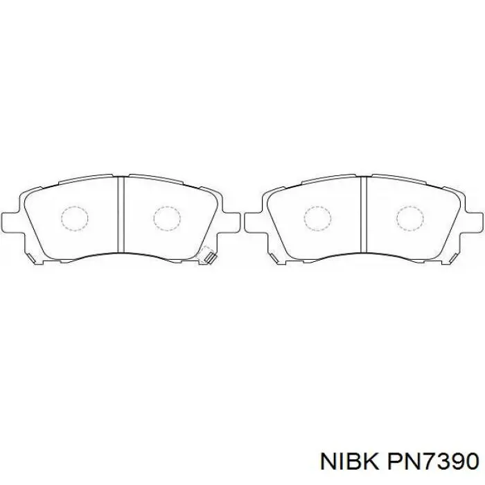 PN7390 Nibk колодки гальмівні передні, дискові