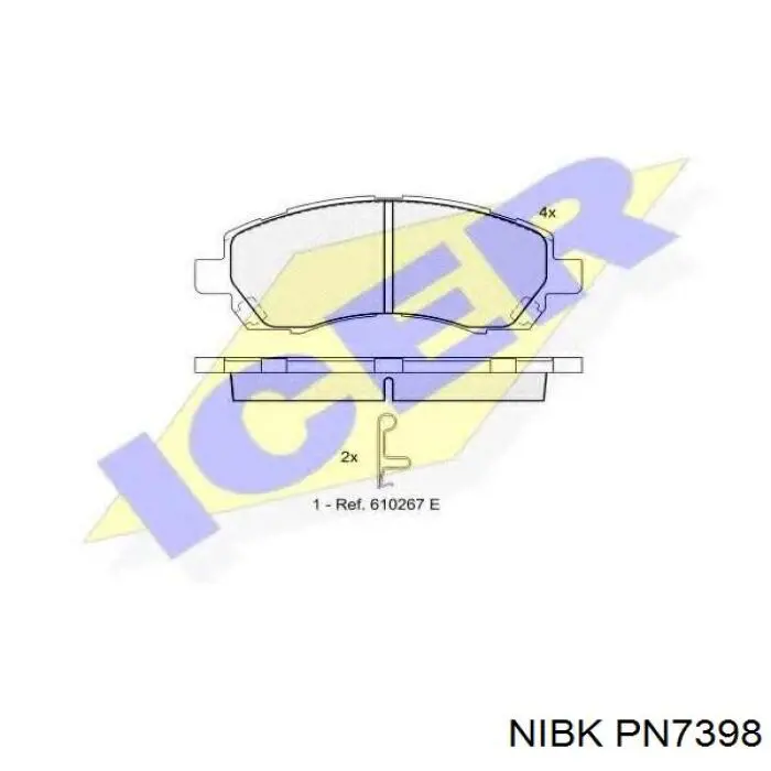 PN7398 Nibk Передні гальмівні колодки