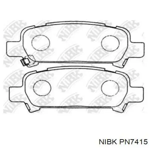 PN7415 Nibk Колодки гальмівні задні, дискові