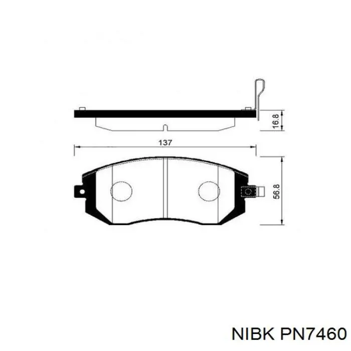 Гальмівні колодки Nibk PN7460 ціна, від 34.04 USD