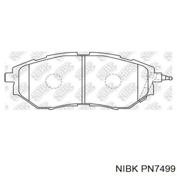PN7499 Nibk колодки гальмівні передні, дискові