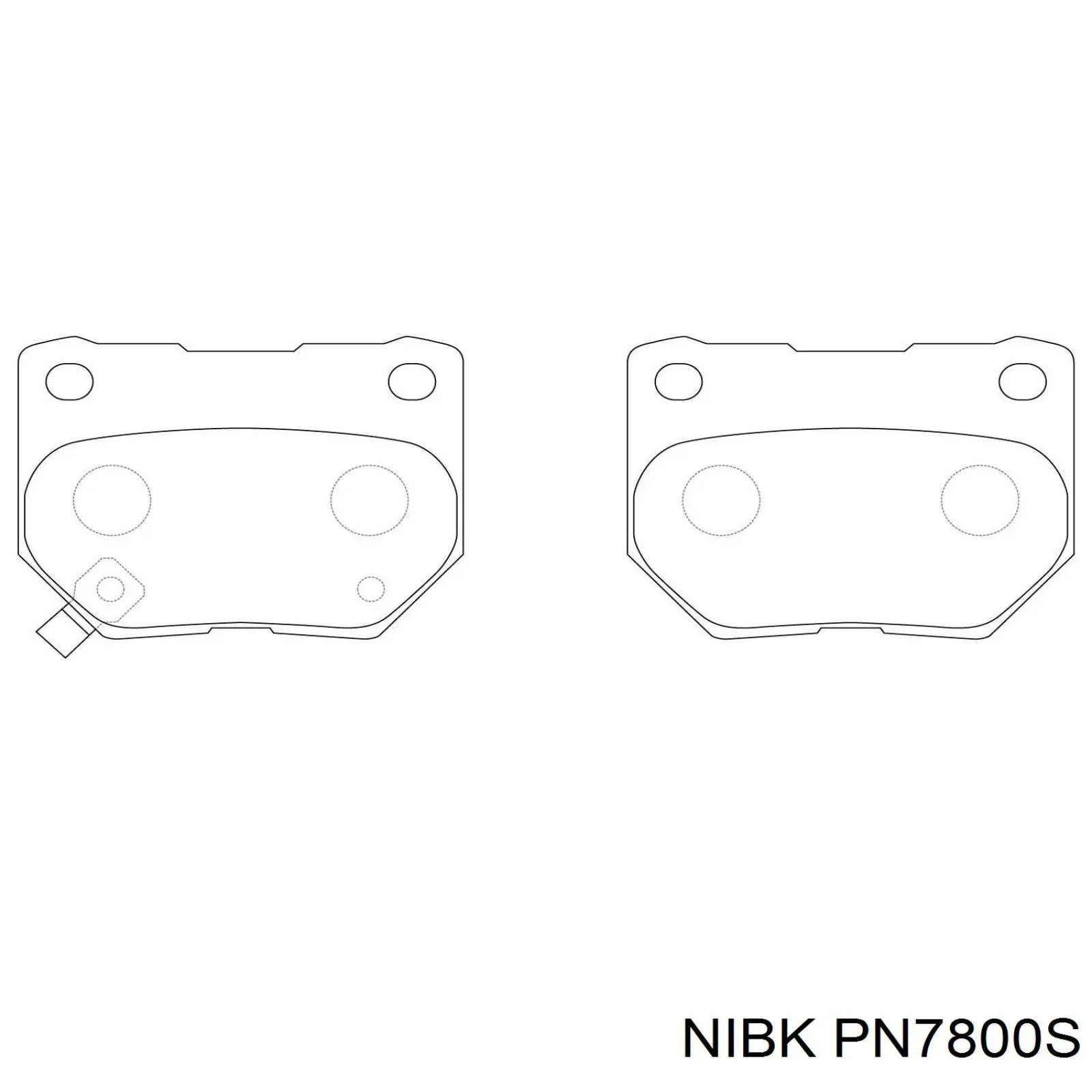 Задні гальмівні колодки PN7800S Nibk