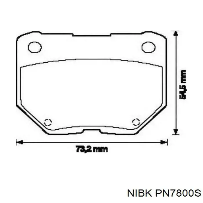 PN7800S Nibk Колодки гальмівні задні, дискові