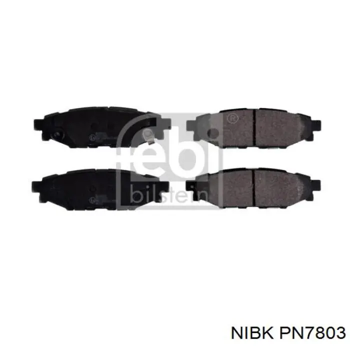 PN7803 Nibk колодки гальмові задні, дискові