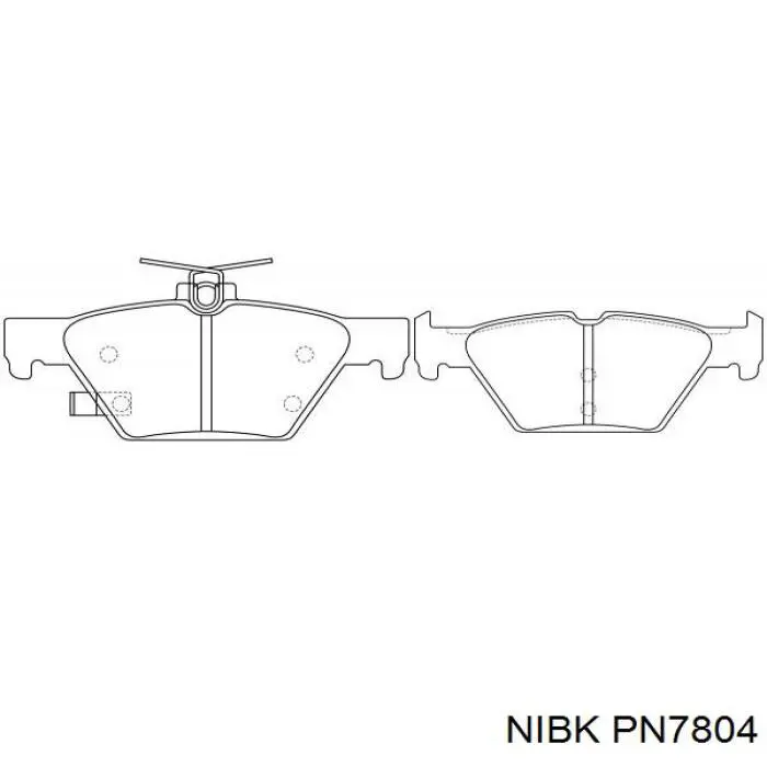 PN7804 Nibk Колодки гальмівні задні, дискові