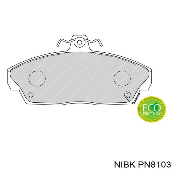 PN8103 Nibk Передні гальмівні колодки