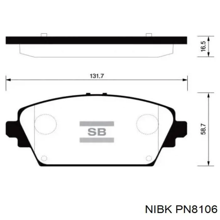 Купити PN8106 Nibk Колодки гальмівні передні, дискові
