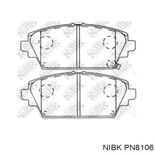 Передні тормозні колодки PN8106 Nibk