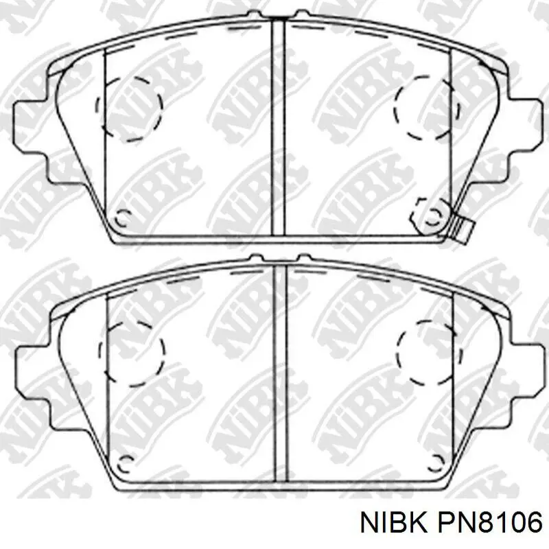 Гальмівні колодки Nibk PN8106 ціна, від 21.00 USD