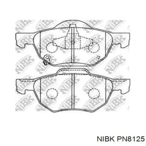 PN8125 Nibk Передні гальмівні колодки